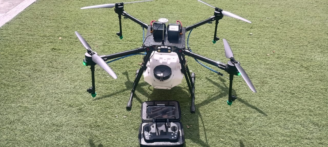First AgriFly S10 agriculture spraying drone prototype