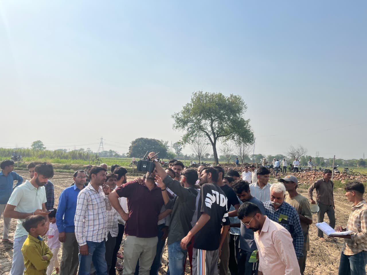 Village-level agriculture drone demonstration during Aerocarrier field validation